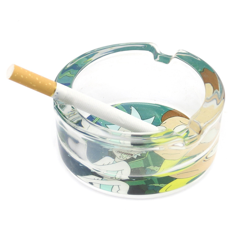Custom Round Shape Clear Glass Ashtray