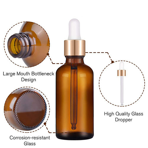 10ml,20ml,1oz,2oz Glass Boston Tincture Frosted Dropper