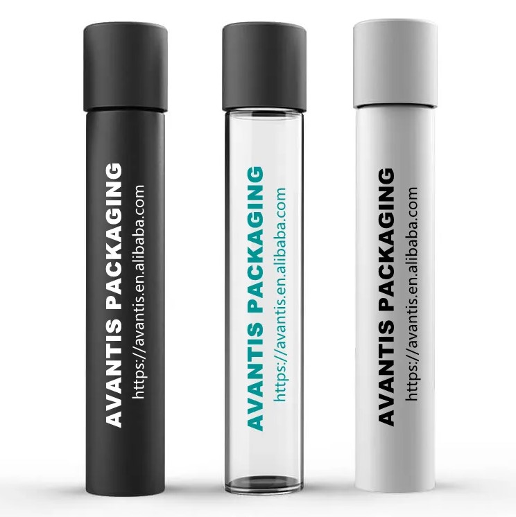 98mm 116mm 120mm Custom Glass Tube with Child Resistant Cap 98mm 116mm 120mm Custom Glass Tube with Child Resistant Cap