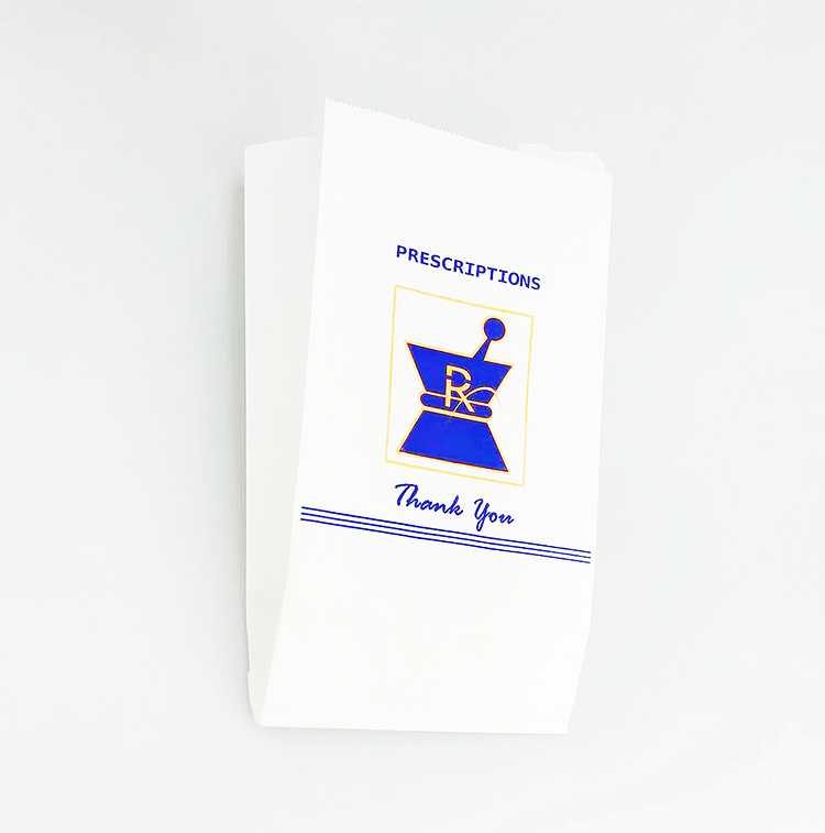Custom Logo Size Prescription Pill Medicine Paper Bag Pill