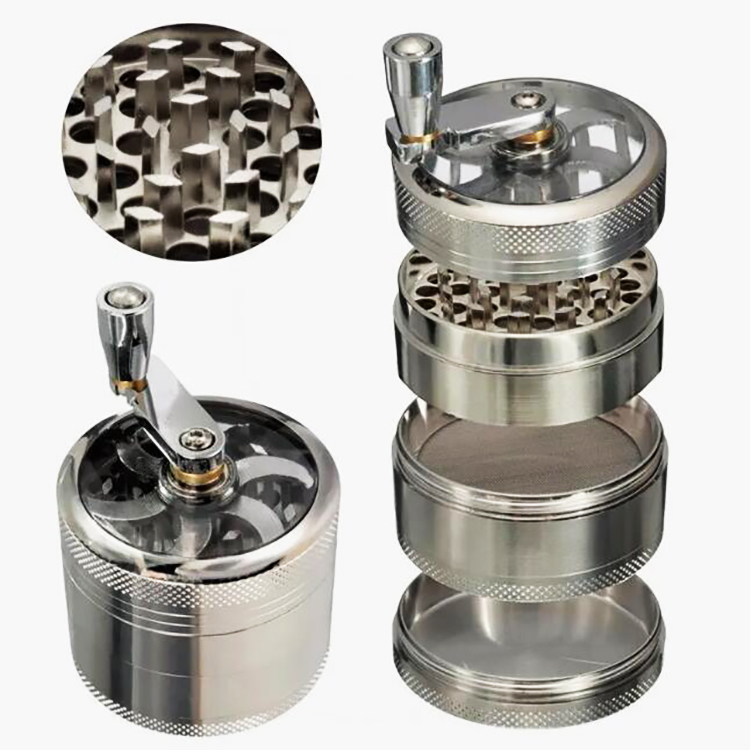 2.4 Inch Herb Mill 4-Piece Aluminium Spice Mill Herb Grinder