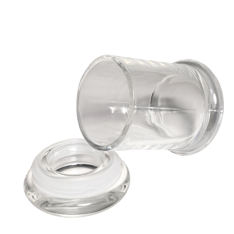 Custom Electroplate Glass Stash Jar PVC Seal Concentrate