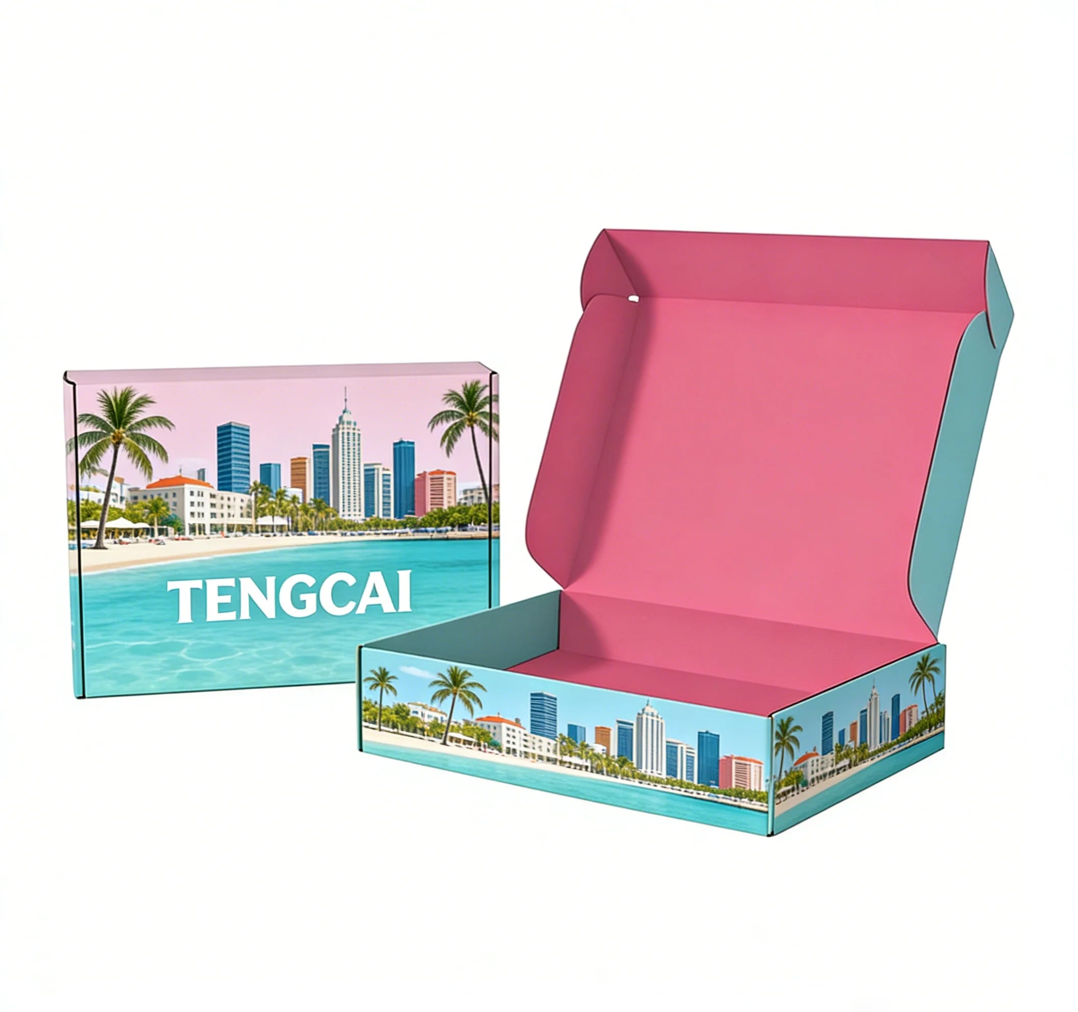 Custom Eco-Friendly Corrugated Folding Boxes Gift Mailer Custom Eco-Friendly Corrugated Folding Boxes Gift Mailer