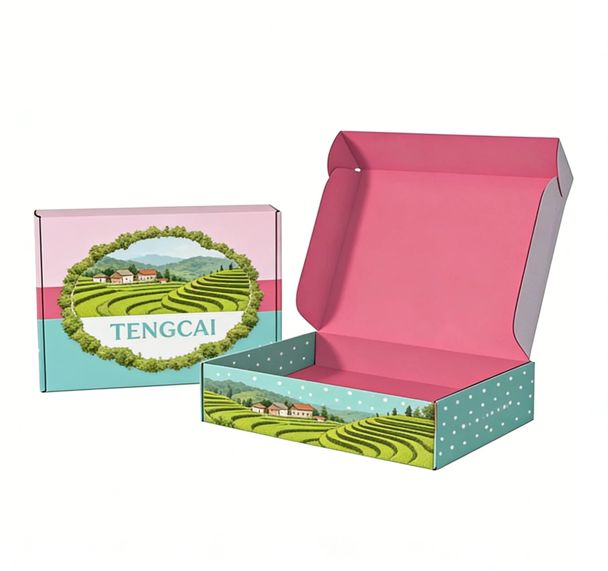 Custom Eco-Friendly Corrugated Folding Boxes Gift Mailer Custom Eco-Friendly Corrugated Folding Boxes Gift Mailer