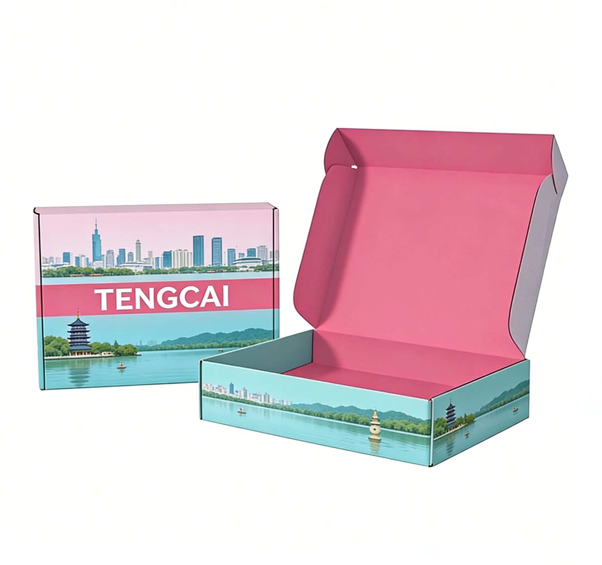 Custom Eco-Friendly Corrugated Folding Boxes Gift Mailer Custom Eco-Friendly Corrugated Folding Boxes Gift Mailer