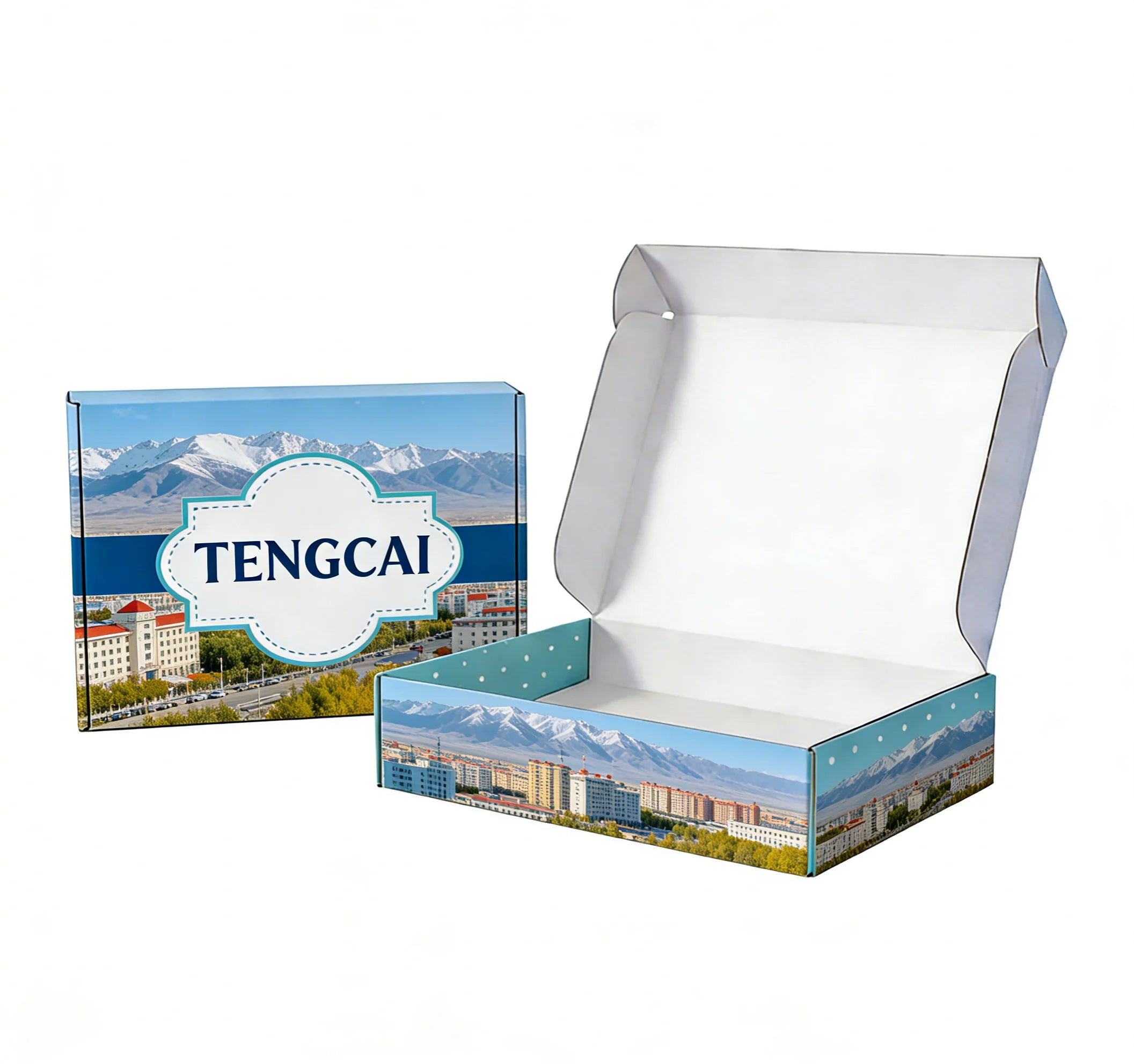 Custom Printed Eco Boxes Corrugated Gift Folding Mailer