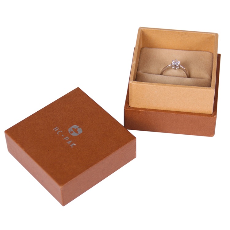 Small paper ring gift brown box jewelry packaging Box Small paper ring gift brown box jewelry packaging Box