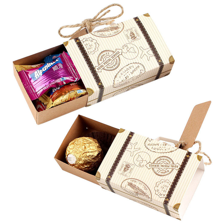 Candy paper box with hemp rope Candy paper box with hemp rope