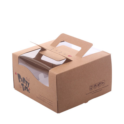 Corrugated board cake box with handle Corrugated board cake box with handle