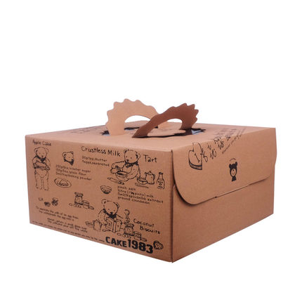 Corrugated board cake box with handle Corrugated board cake box with handle
