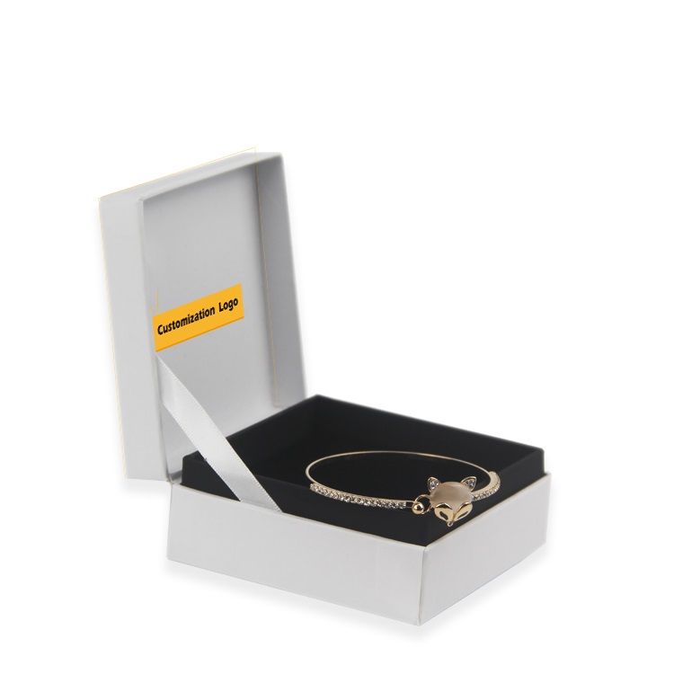 Silk ribbon leatherette paper jewelry box Silk ribbon leatherette paper jewelry box