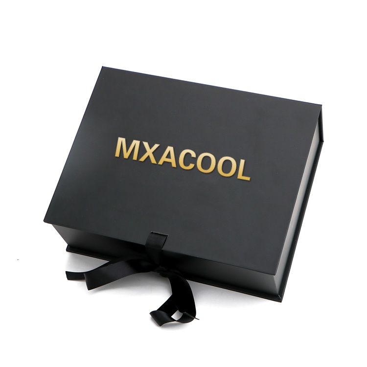 Black gift box with silk satin cloth wig packaging box Black gift box with silk satin cloth wig packaging box