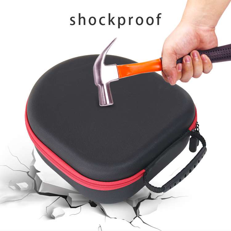 Shockproof Compatible Hard Case Headphones Carrying Storage Black Shockproof Compatible EVA Foam Hard Case Headphones Carrying Storage Bag Only 4