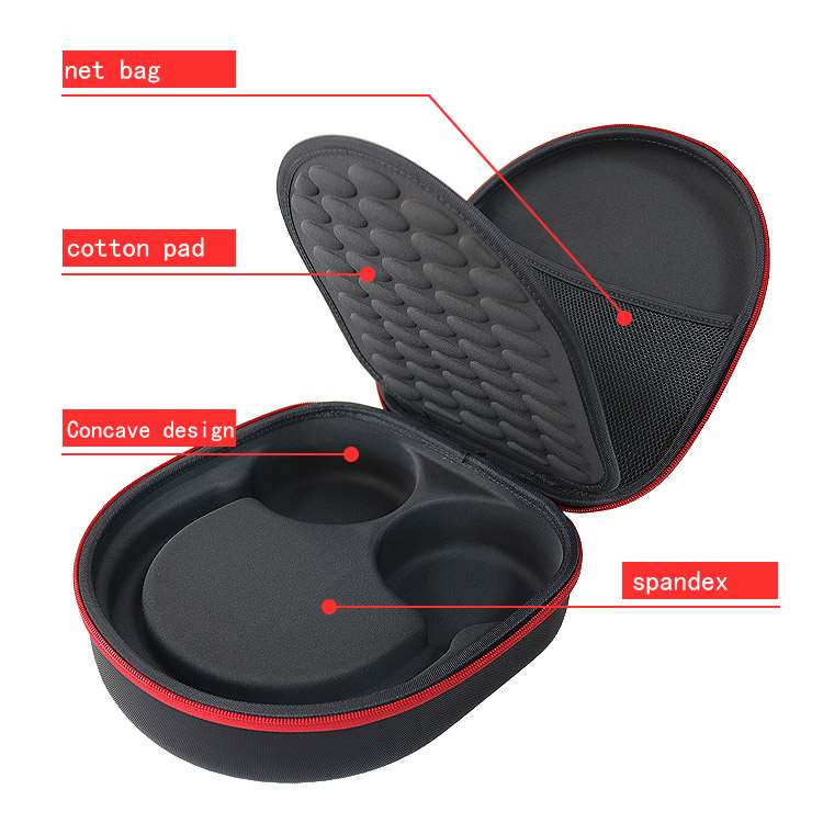 Shockproof Compatible Hard Case Headphones Carrying Storage Black Shockproof Compatible EVA Foam Hard Case Headphones Carrying Storage Bag Only 4