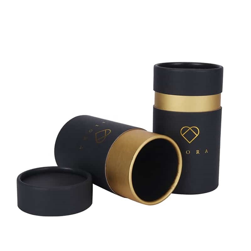 Black small cardboard tubes packaging for perfume bottles Black small cardboard tubes packaging for perfume bottles