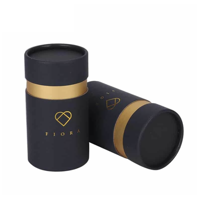Black small cardboard tubes packaging for perfume bottles Black small cardboard tubes packaging for perfume bottles