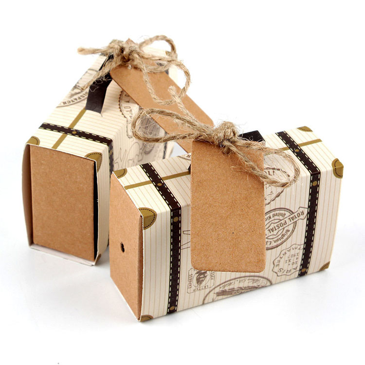 Candy paper box with hemp rope Candy paper box with hemp rope