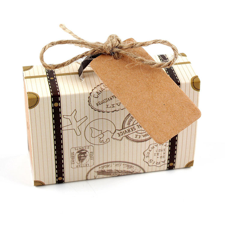 Candy paper box with hemp rope Candy paper box with hemp rope