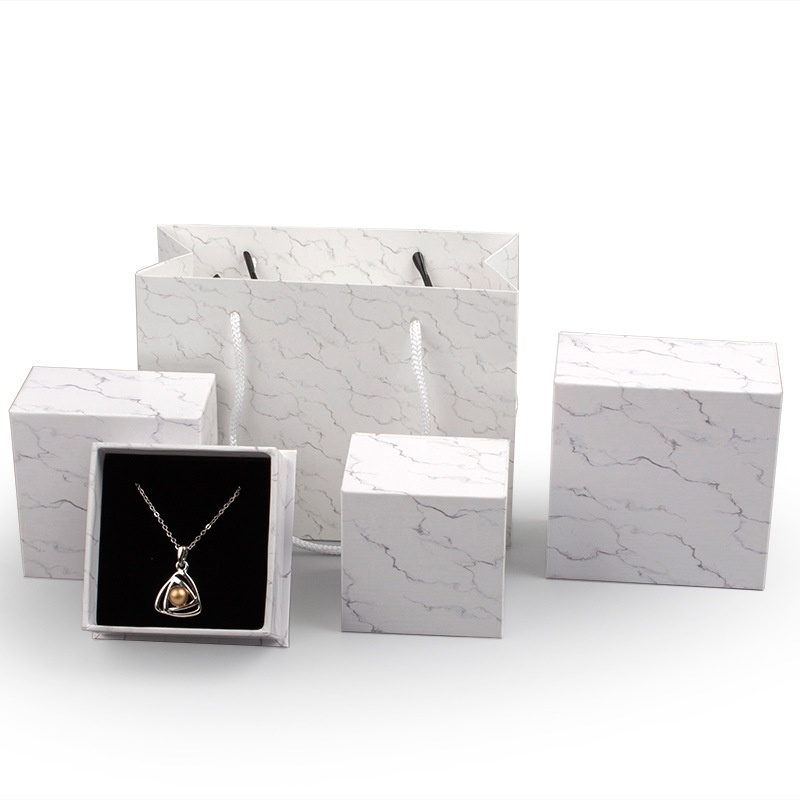 Cardboard earring bracelet marble silver jewelry gift box Cardboard earring bracelet marble silver jewelry gift box