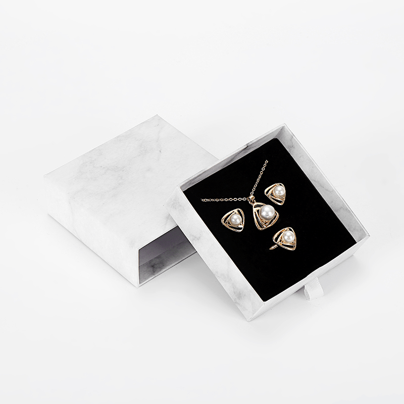 Cardboard earring bracelet marble silver jewelry gift box Cardboard earring bracelet marble silver jewelry gift box