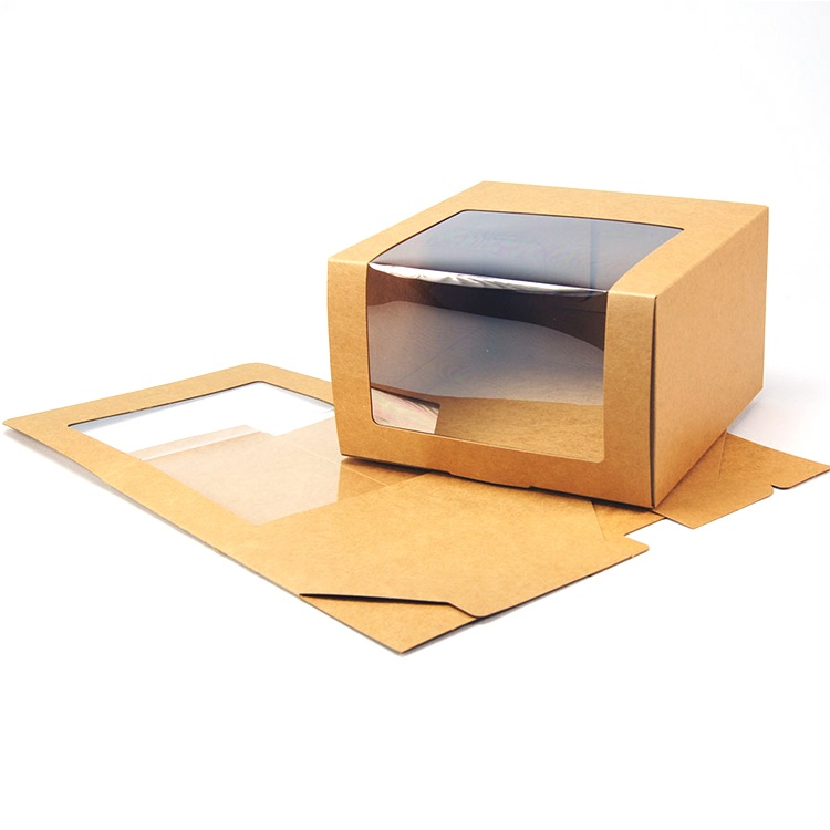 Cheap customized kraft paper box with PVC for hat Cheap customized kraft paper box with PVC for hat
