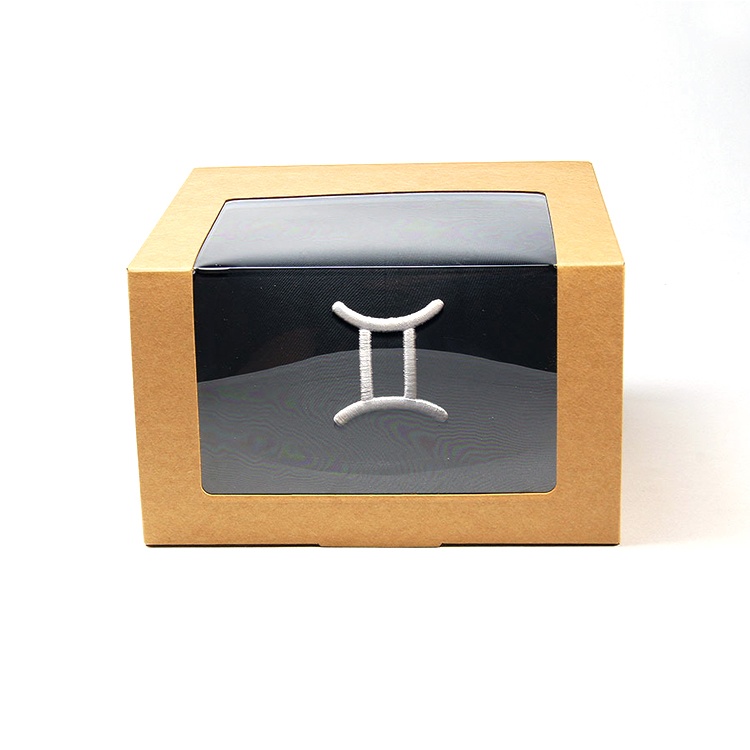 Cheap customized kraft paper box with PVC for hat Cheap customized kraft paper box with PVC for hat