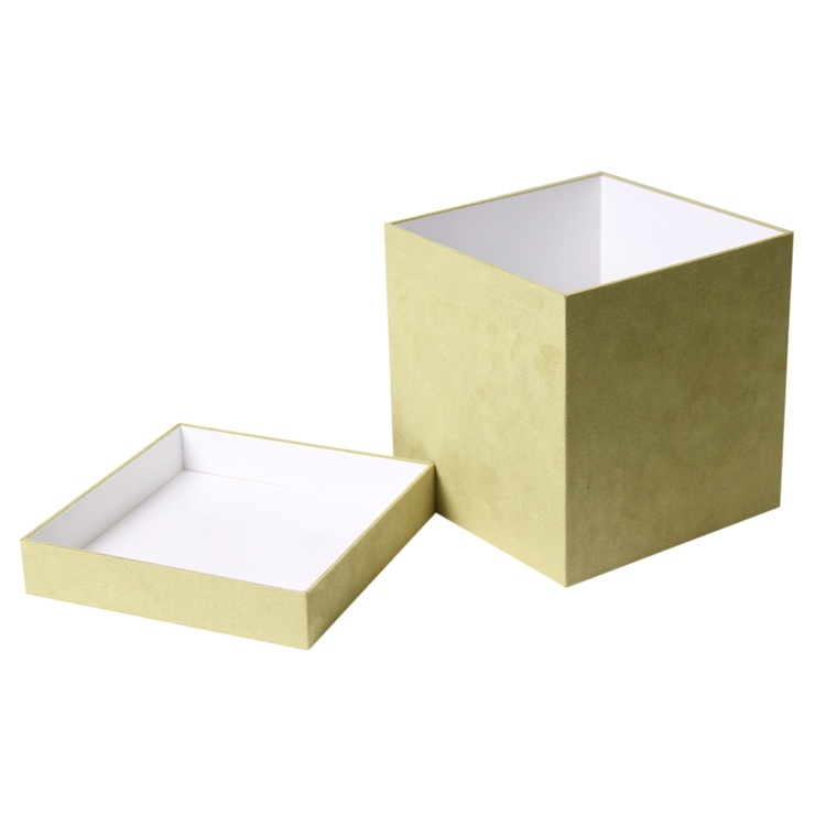 Luxury Cardboard Velvet Round Flower Box Green Luxury Cardboard Velvet Round Flower Box Green