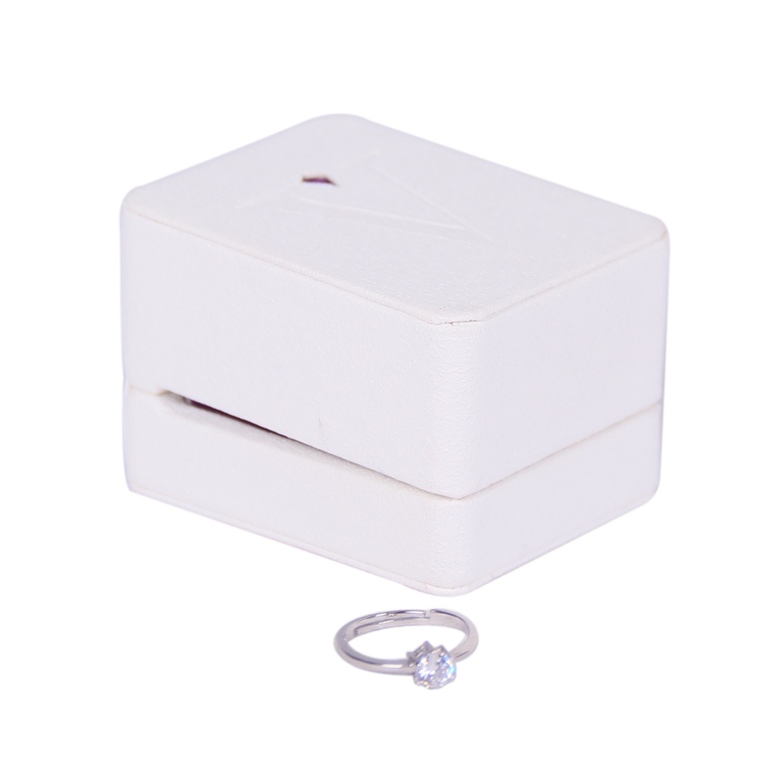China factory custom elegant dark white velvet ring box China factory custom elegant dark white velvet ring box