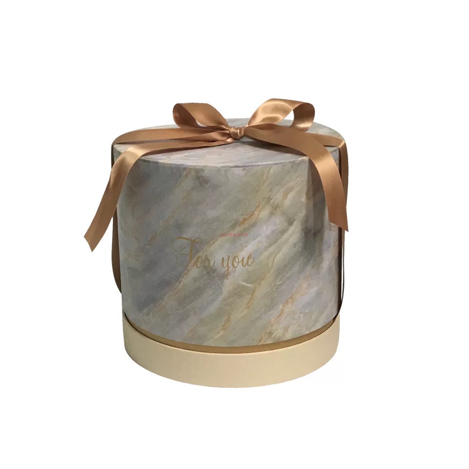 Circular box with ribbon for wedding, birthday, candle Circular box with ribbon for wedding, birthday, candle