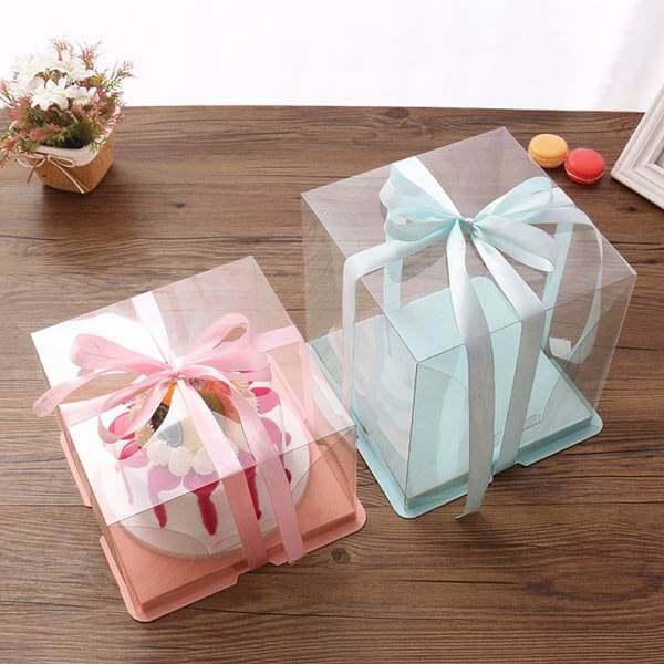 Clear PVC packaging box for bakery food Clear PVC packaging box for bakery food