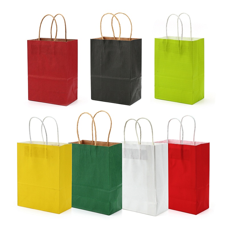 Colorful custom kraft paper packaging bag