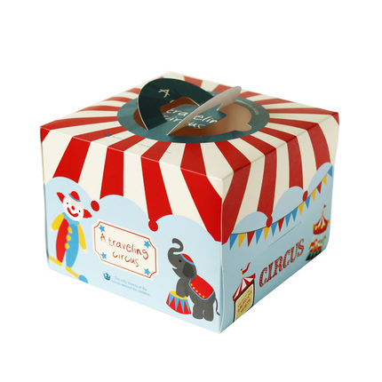 Corrugated board cake box with handle Corrugated board cake box with handle