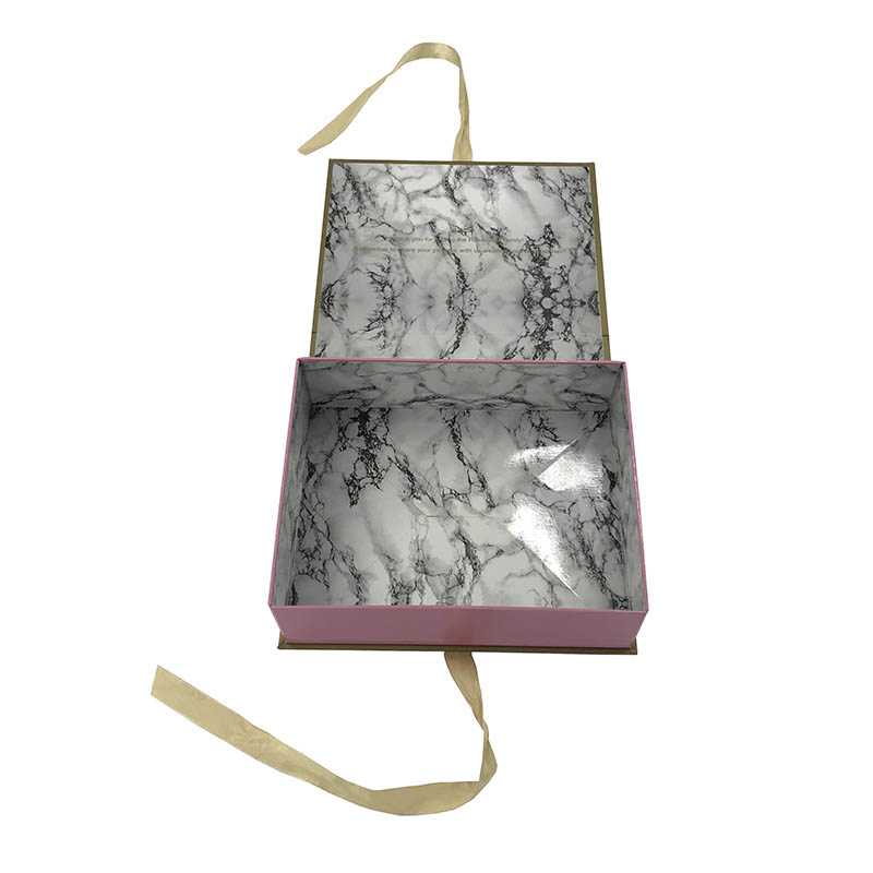 Cosmetic marble gift collection folding storage wig box Cosmetic marble gift collection folding storage wig box