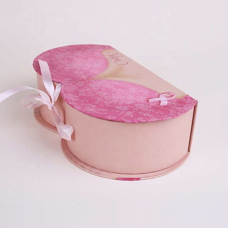 Creative sexy big chest shape underwear box with ribbon Creative sexy big chest shape underwear box with ribbon