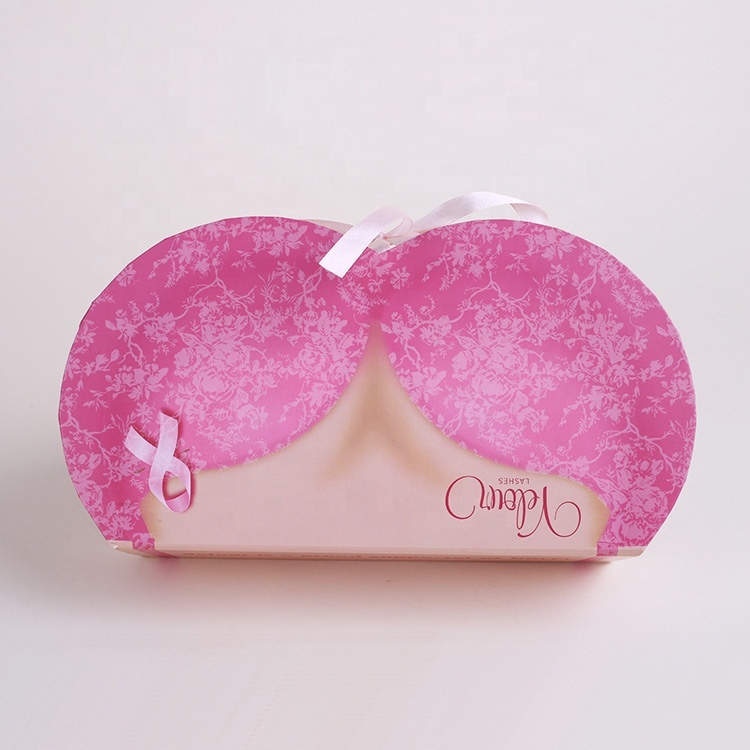 Creative sexy big chest shape underwear box with ribbon Creative sexy big chest shape underwear box with ribbon