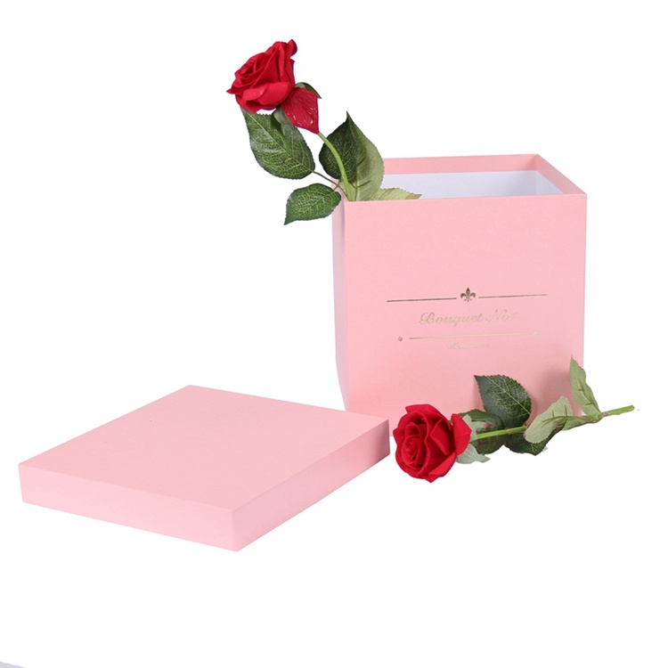 Custom bulk square flower box with box top and bottom Custom bulk square flower box with box top and bottom