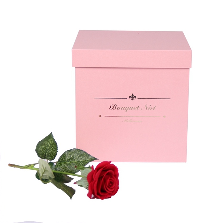 Custom bulk square flower box with box top and bottom Custom bulk square flower box with box top and bottom