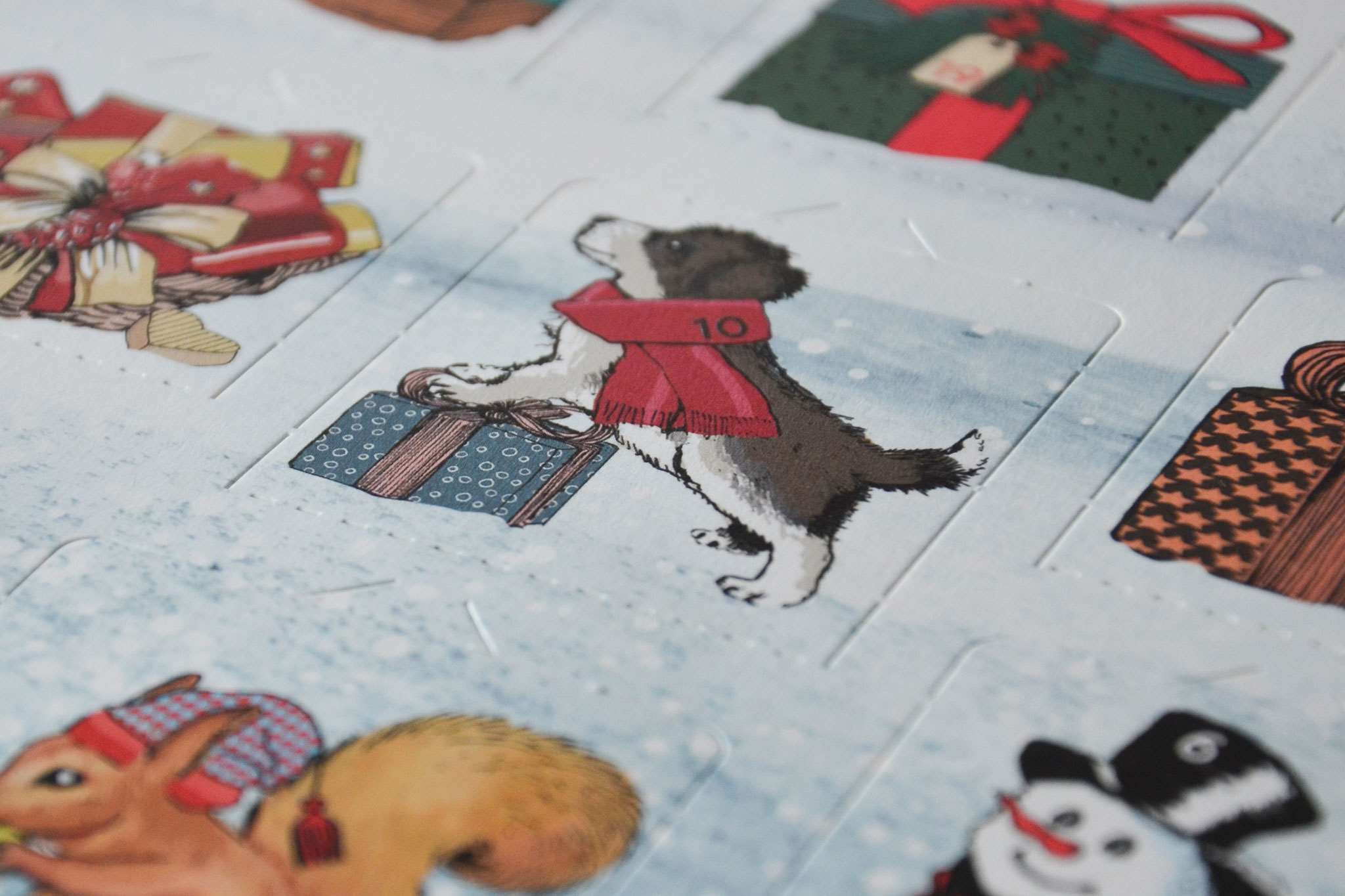 Custom christmas paper Gift Packaging empty advent calendar