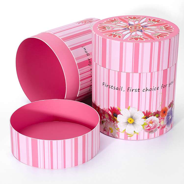 Custom Color printed round gift box for cosmetics and candle Custom Color printed round gift box for cosmetics and candle