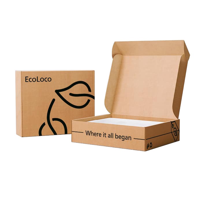 Custom corrugated colored printed flat mailing boxes mailer