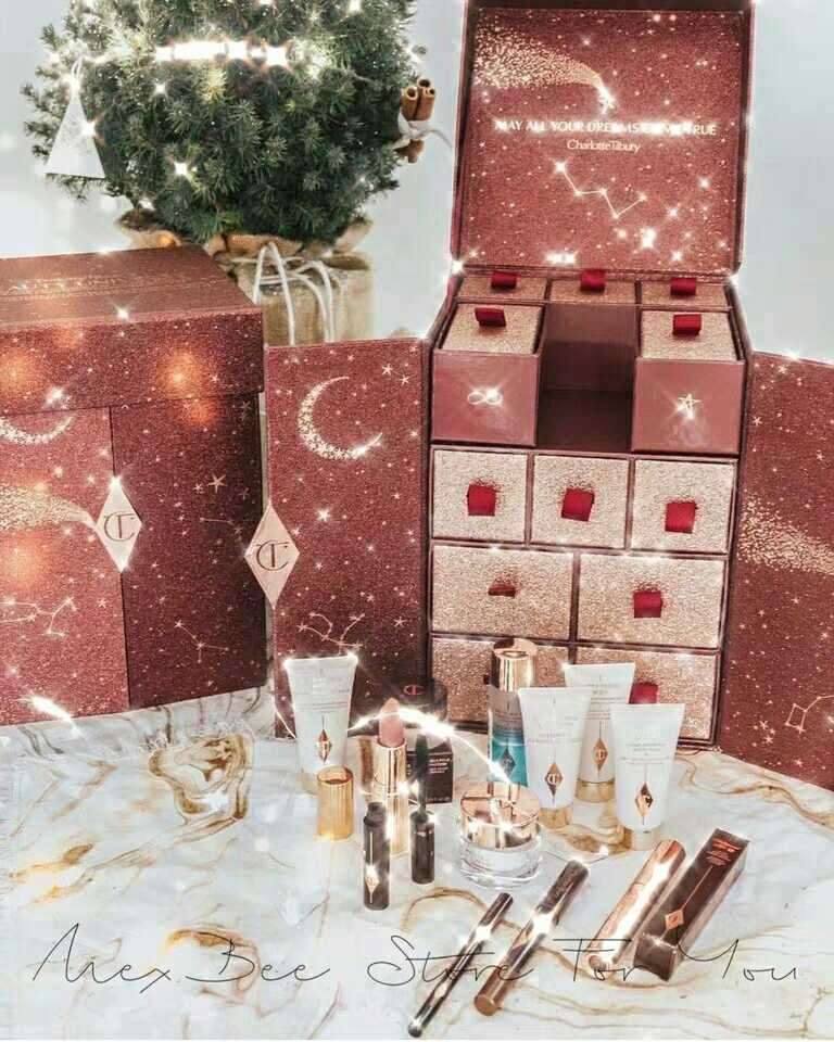 Custom cosmetic advent calendar cardboard box with drawers