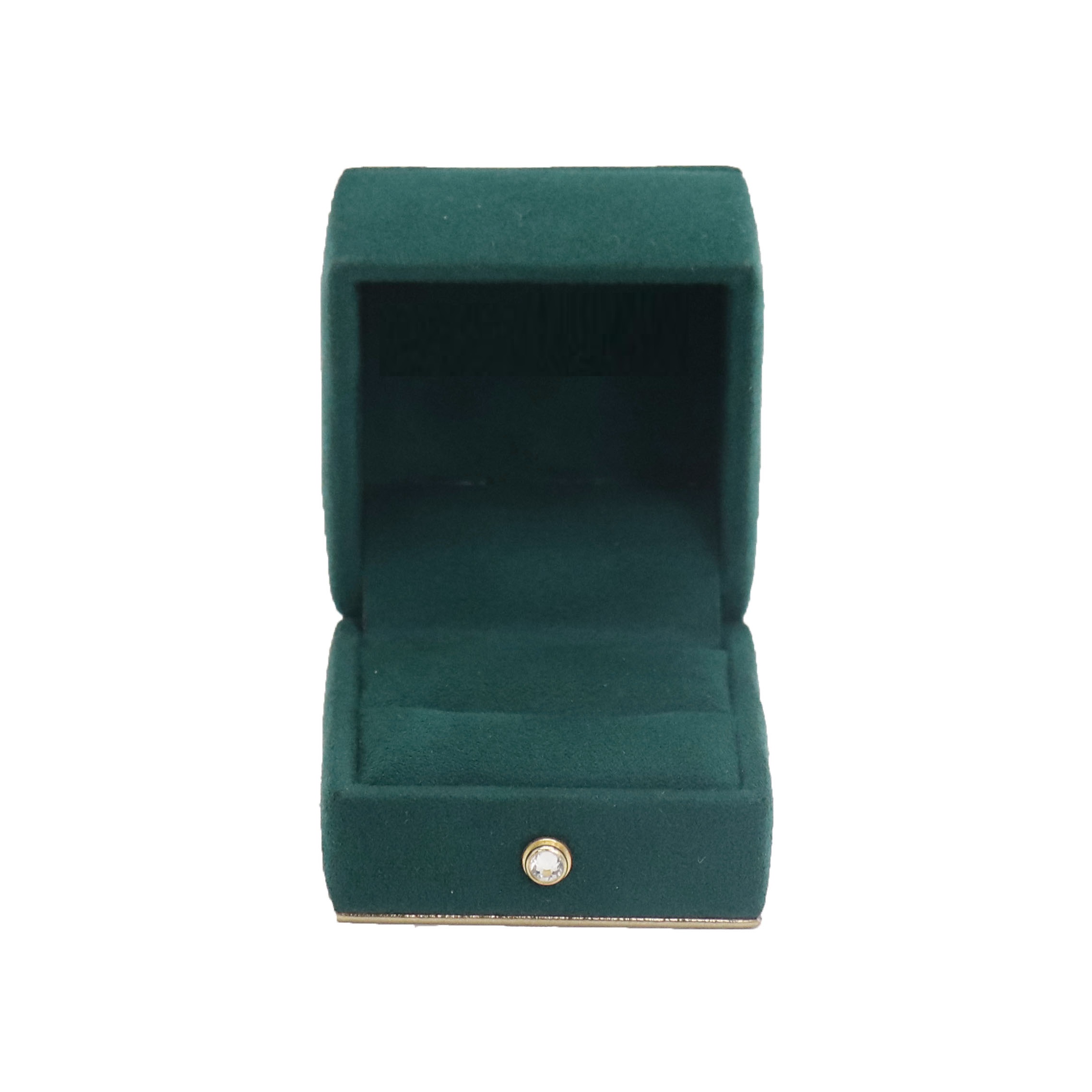 Custom elegant dark green velvet jewelry box Custom elegant dark green velvet jewelry box