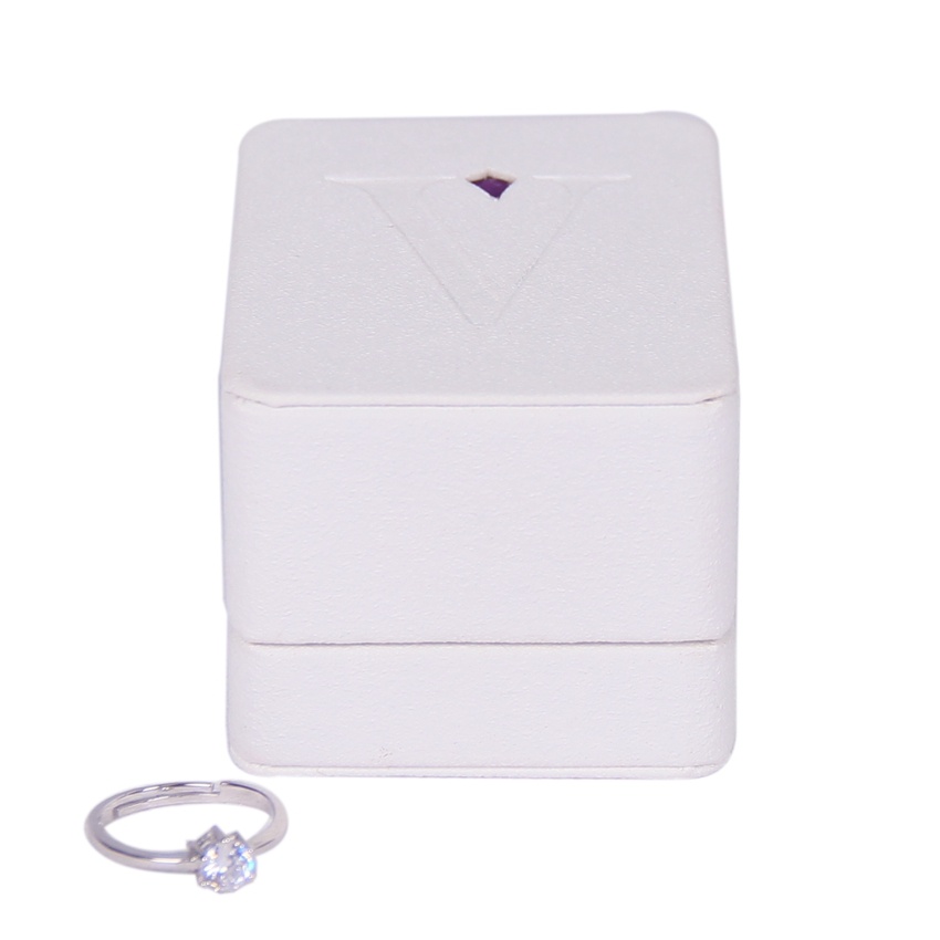 China factory custom elegant dark white velvet ring box China factory custom elegant dark white velvet ring box