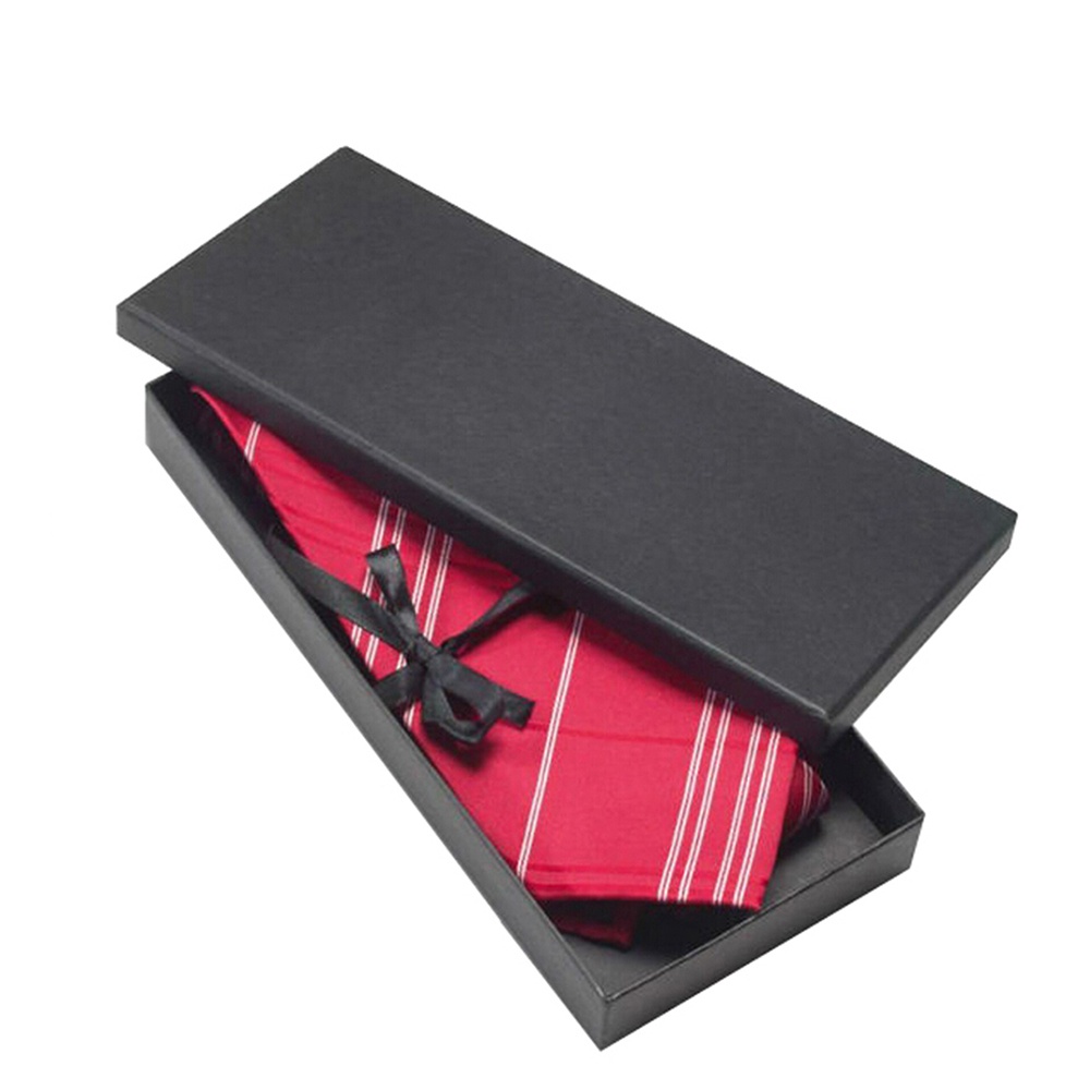 Custom high quality black cardboard tie boxes with window Custom high quality black cardboard tie boxes with window