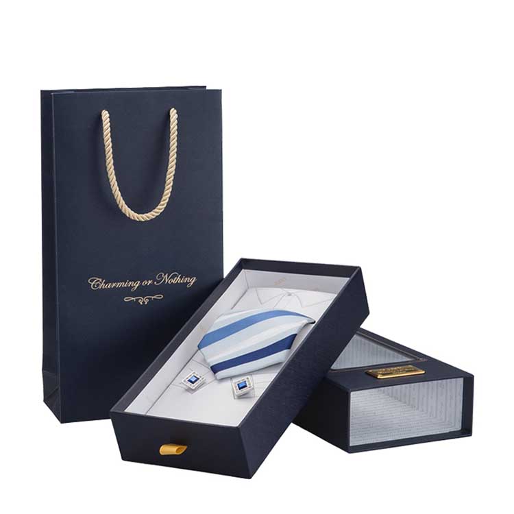 Custom high quality black cardboard tie boxes with window Custom high quality black cardboard tie boxes with window