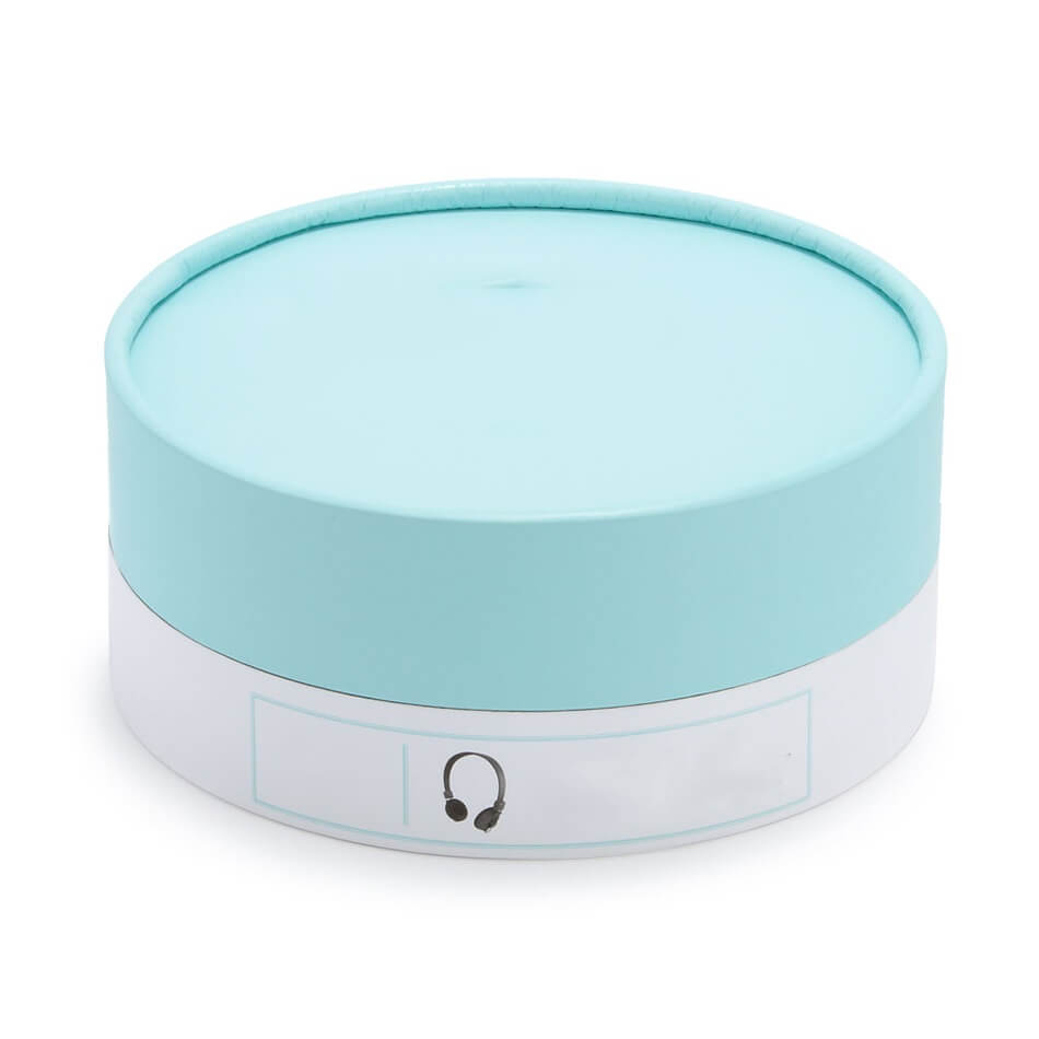 circle box for earphone electronic products packaging case Custom logo high end earphone watch set electronic products packaging case paper box-katady.com