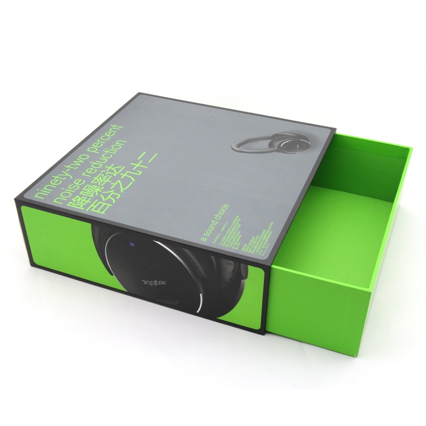 Custom newest rigid headset drawer packaging box Custom newest rigid headset drawer packaging box