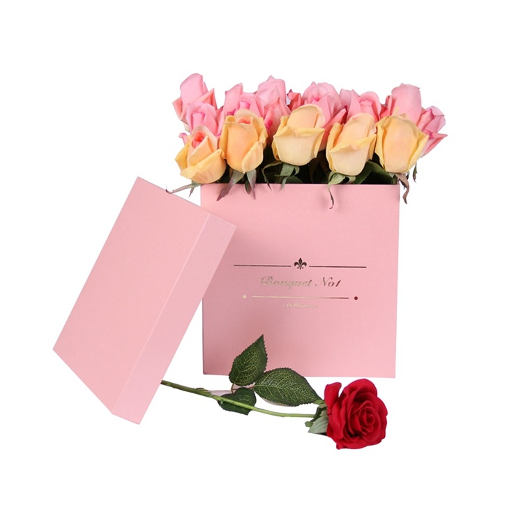 Custom bulk square flower box with box top and bottom Custom bulk square flower box with box top and bottom