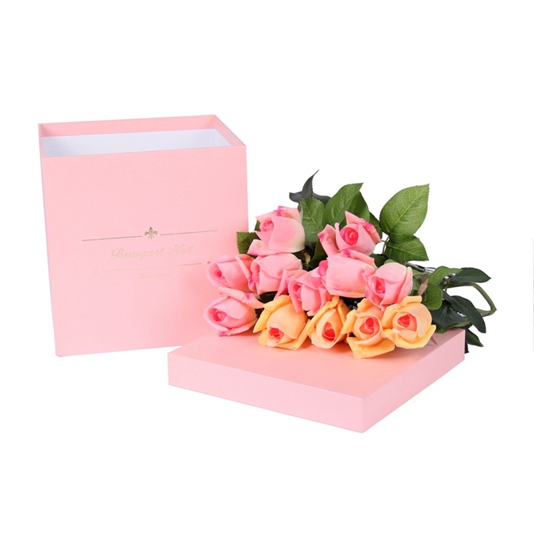 Custom bulk square flower box with box top and bottom Custom bulk square flower box with box top and bottom