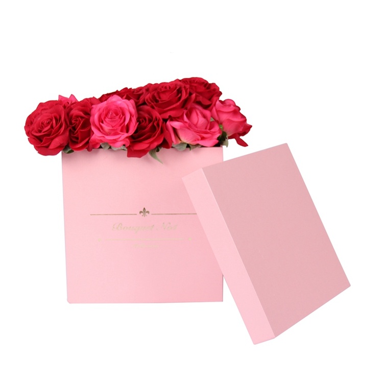 Custom bulk square flower box with box top and bottom Custom bulk square flower box with box top and bottom